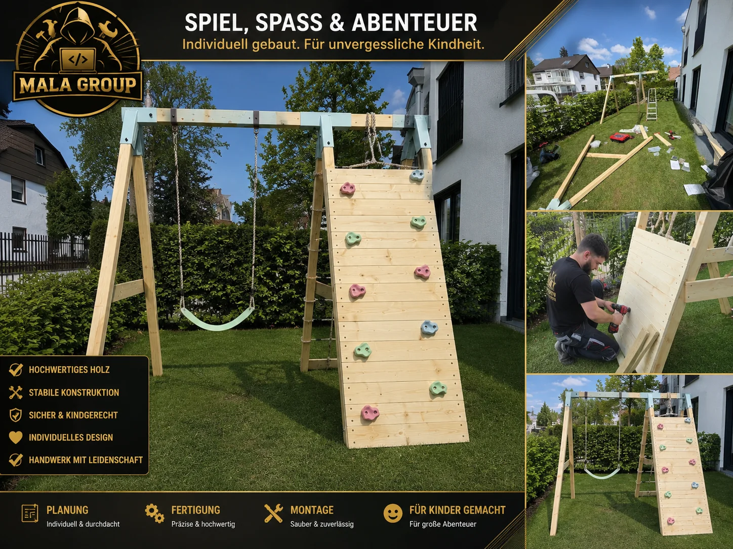 Spiel, Spass und Abenteuer Spielturm im Garten